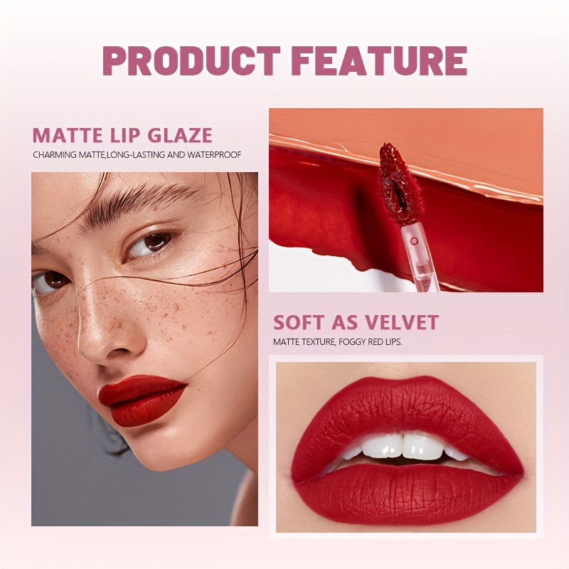 ベルベットマットリップティント,1ピース,防水,長持ち,ヌー - Matte Velvet Lip Tint Long Lasting のレビューと価格