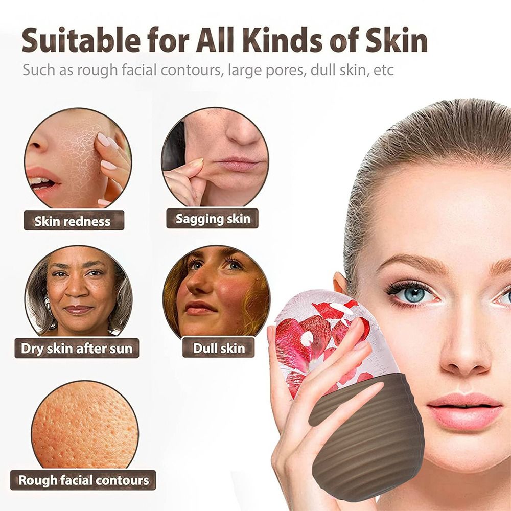 1pc 新しいシリコーンアイスローラーフェイスリフティング毛 - Face Ice Roller Puffiness のレビューと価格