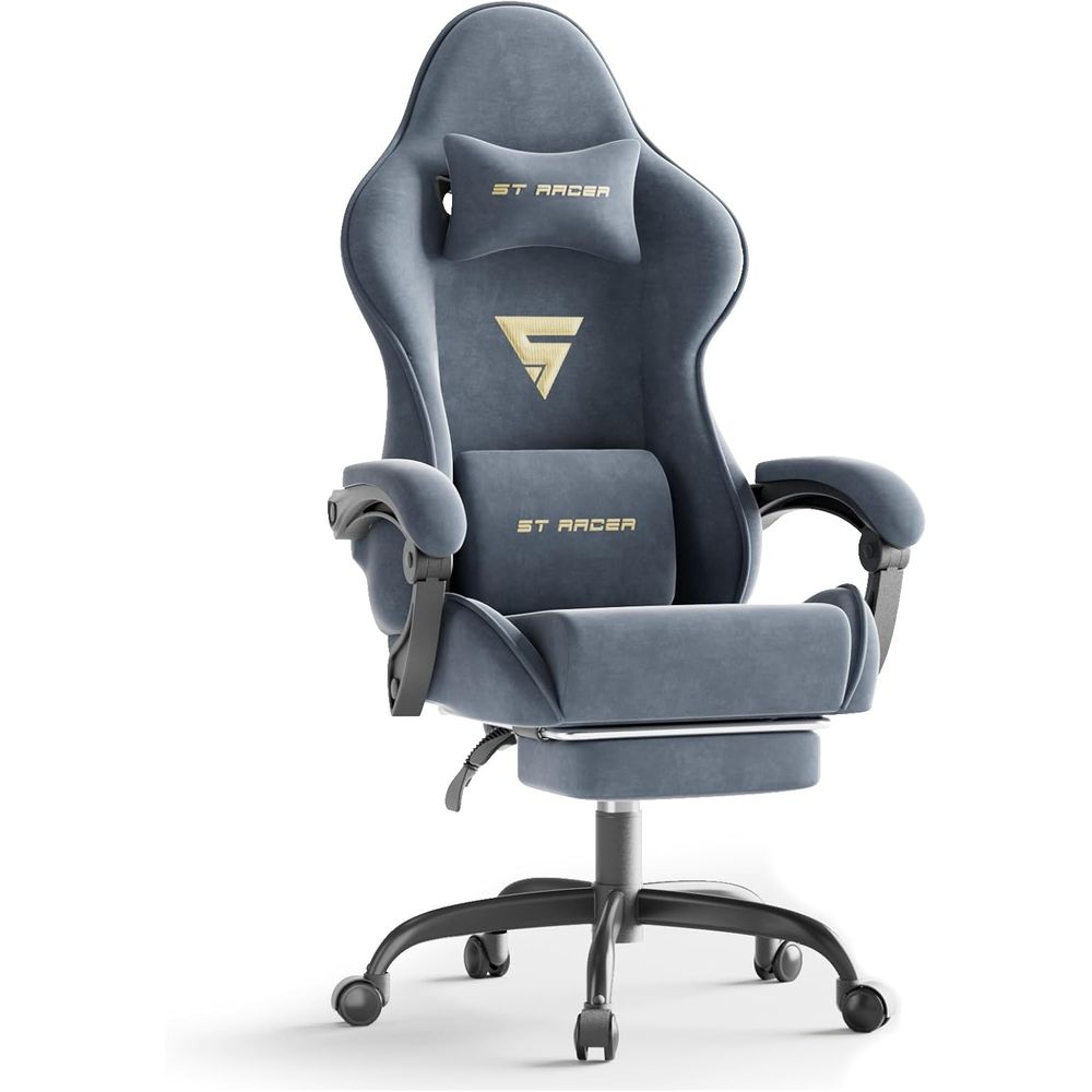 人間工学に基づいたゲーミングチェア、フットレストとマッサージ - Massage のレビューと価格