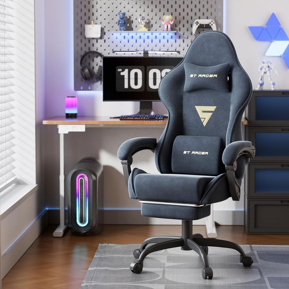 人間工学に基づいたゲーミングチェア、フットレストとマッサージ - Massage のレビューと価格