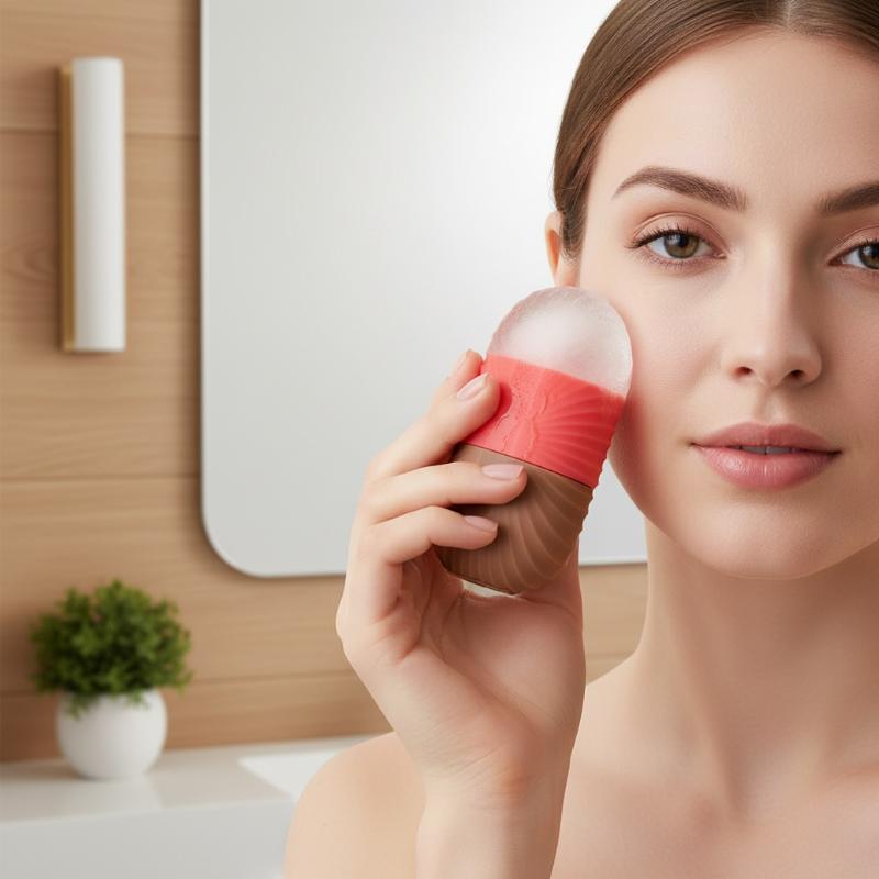 シリコーン製氷型 1 個シェルパターンフェイスアイスローラー - Face Ice Roller Puffiness のレビューと価格
