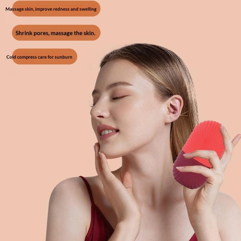 シリコーン製氷型 1 個シェルパターンフェイスアイスローラー - Face Ice Roller Puffiness のレビューと価格