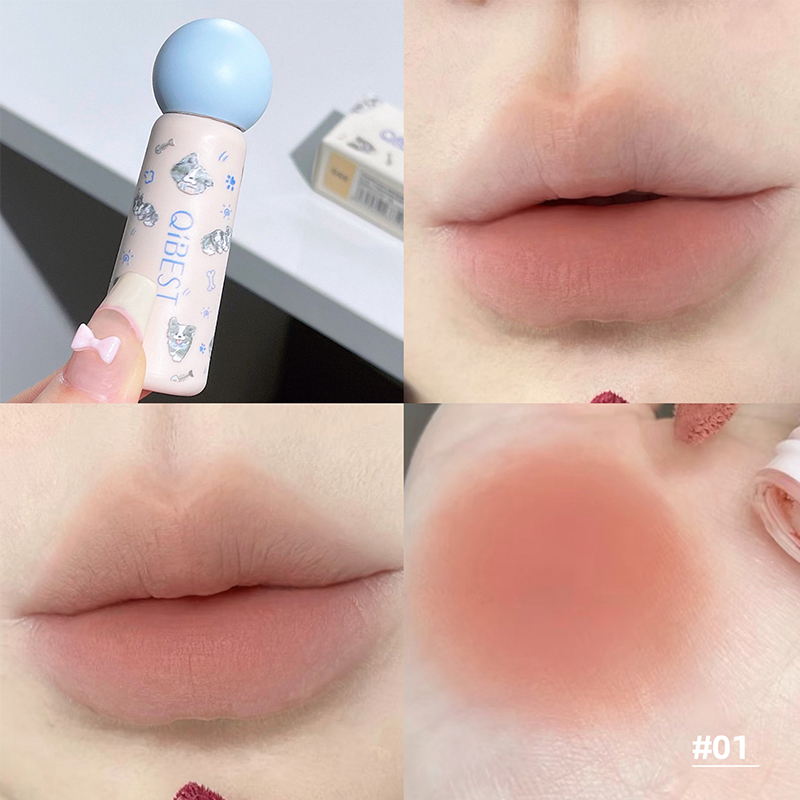 QIBEST キュート ベルベット マット リップ マッド  - Matte Velvet Lip Tint Long Lasting のレビューと価格