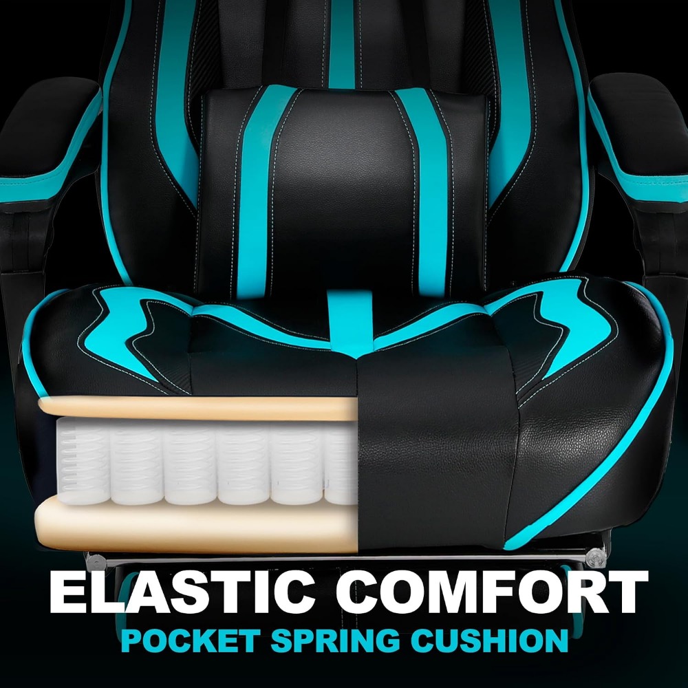 人間工学に基づいたフットレスト、マッサージ機能、腰椎サポート - Massage のレビューと価格