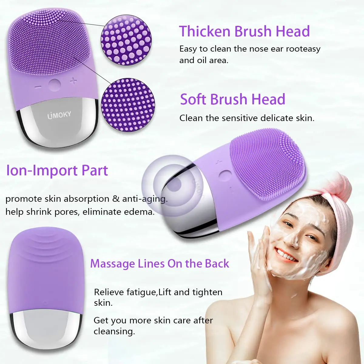 フェイシャル電動シリコンクレンジングブラシ、超音波振動マッサ - Silicone Face Scrubber Electric のレビューと価格