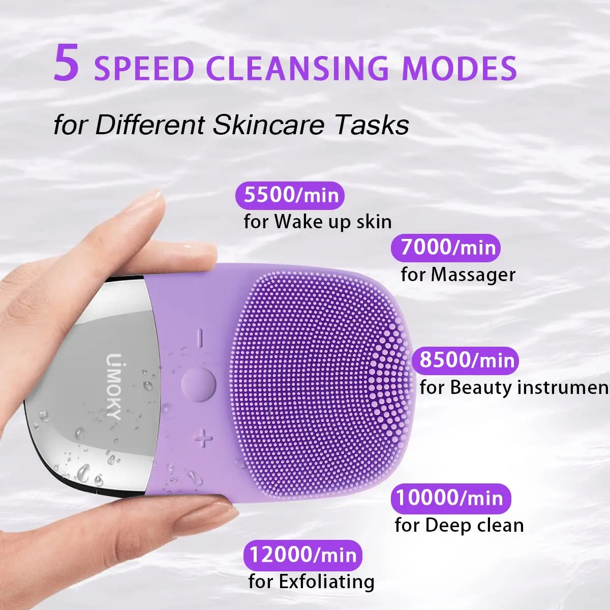 フェイシャル電動シリコンクレンジングブラシ、超音波振動マッサ - Silicone Face Scrubber Electric のレビューと価格