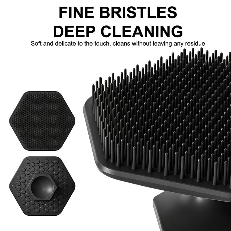 洗顔ブラシ シリコン製 ミニ洗顔ブラシ 深層洗浄 シェービン - Silicone Face Scrubber Electric のレビューと価格