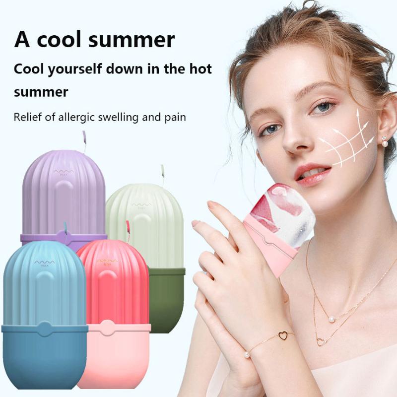 シリコン製アイスキューブフェイスローラー 美肌ケア 再利用可 - Face Ice Roller Puffiness のレビューと価格