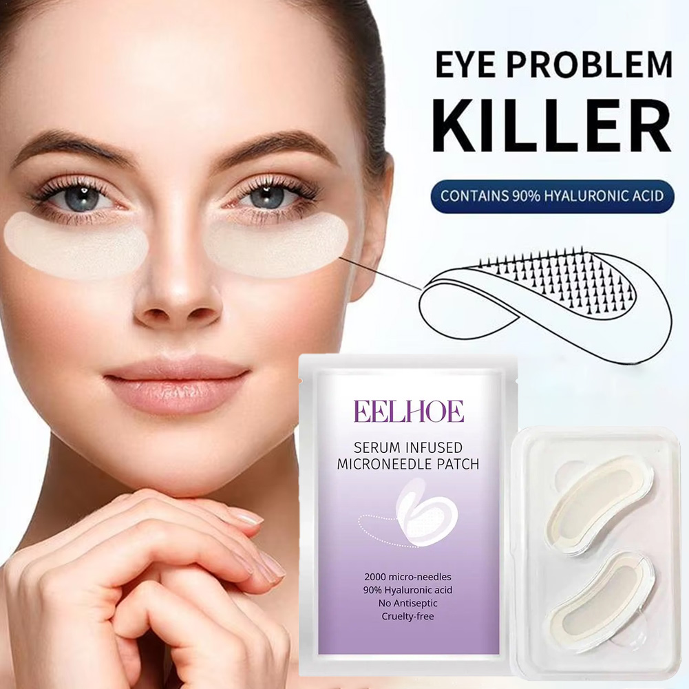 1 ペアのマイクロニードル アイパッチ マスク シワ防止パッ - Collagen Under Eye Patches のレビューと価格
