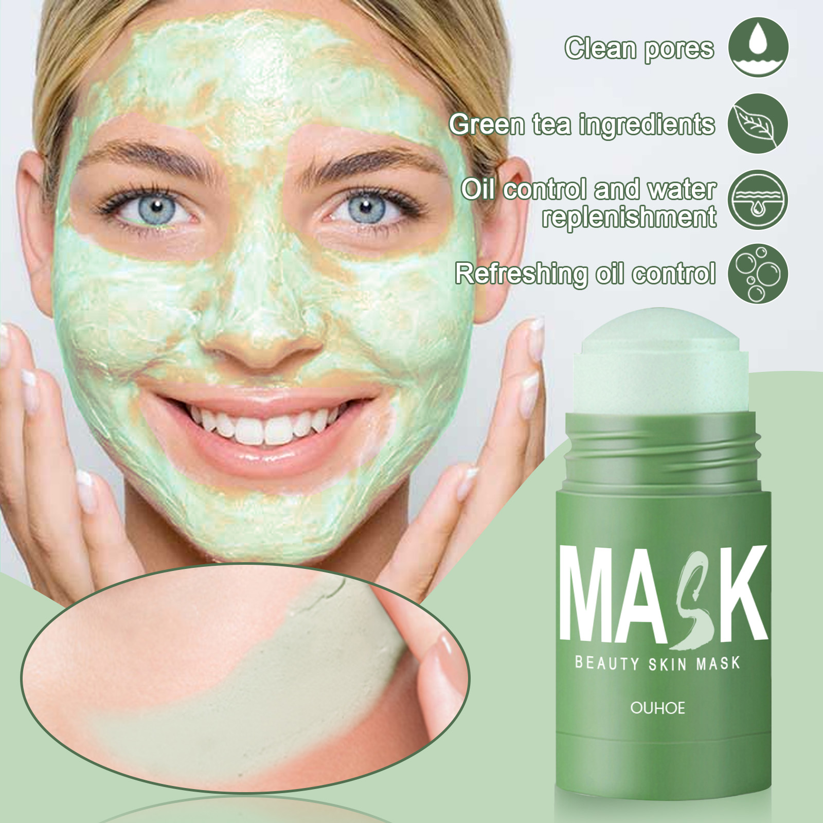 グリーンティーソリッドマスクスティック - ディープクレンジ - Green Tea Cleansing Clay Mask のレビューと価格